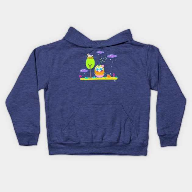 Happy Tomo - Kira and Bruno Kids Hoodie by Littlefluffy